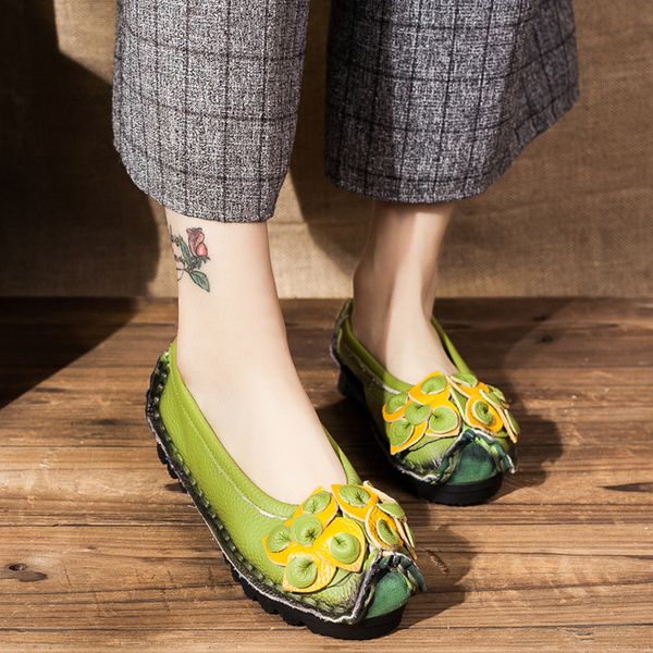 2019 genuine leather handmade leather women's shoes national wind single shoes peas soft bottom mother, Black
2019 genuine leather handmade leather women's shoes national wind single shoes peas soft bottom mother, Black