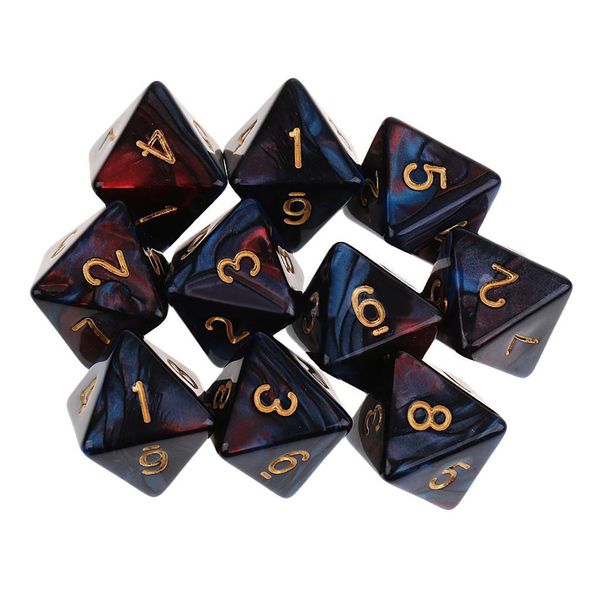 10pcs d8 sided dice 8 sided dices set polyhedral dice for dungeons and dragons rpg funny games outdoor party bar poker tool, Black
10pcs d8 sided dice 8 sided dices set polyhedral dice for dungeons and dragons rpg funny games outdoor party bar poker tool, Black