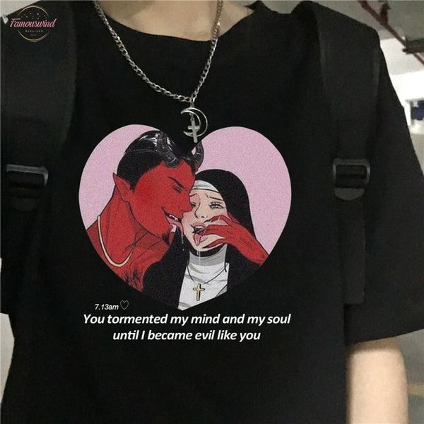 summer harajuku new devil letter print fun loose short sleeve tees cartoon casual ulzzang female vintage punk t shirt, White
summer harajuku new devil letter print fun loose short sleeve tees cartoon casual ulzzang female vintage punk t shirt, White