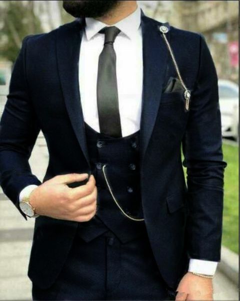 handsome groomsmen peak lapel groom tuxedos mens wedding dress man jacket blazer prom dinner 3 piece suit(jacket+pants+tie+vest) b70, Black;gray
handsome groomsmen peak lapel groom tuxedos mens wedding dress man jacket blazer prom dinner 3 piece suit(jacket+pants+tie+vest) b70, Black;gray