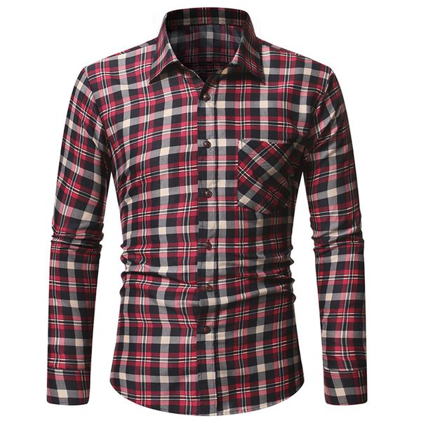 2020 new men's casual long sleeve plaid shirt / men's slim lapel business shirts, White;black
2020 new men's casual long sleeve plaid shirt / men's slim lapel business shirts, White;black