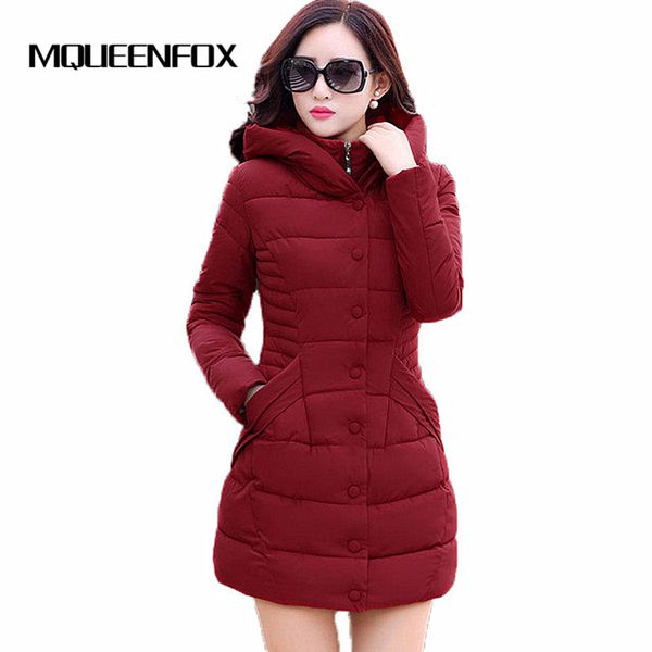 winter parkas hooded jacket 2019 new women cotton wadded overcoat fashion medium-long slim plus size xxxl wine red coats, Black
winter parkas hooded jacket 2019 new women cotton wadded overcoat fashion medium-long slim plus size xxxl wine red coats, Black