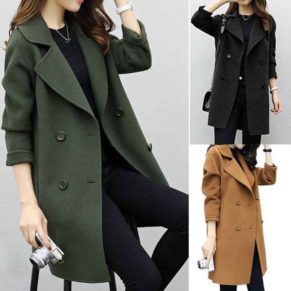 autumn winter women casual coats turn-down collar warm long sleeve slim lapel cardigan outwear ql sale, Black
autumn winter women casual coats turn-down collar warm long sleeve slim lapel cardigan outwear ql sale, Black
