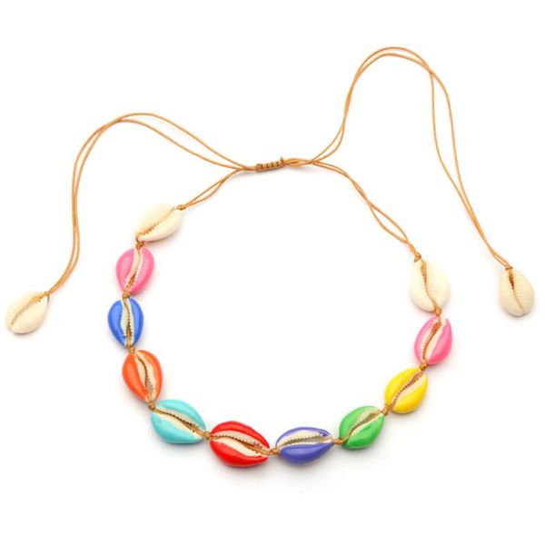 fashion simple women neck jewelry drip color shell necklace bohemian clavicle chain girls festival birthday gift, Golden;silver
fashion simple women neck jewelry drip color shell necklace bohemian clavicle chain girls festival birthday gift, Golden;silver