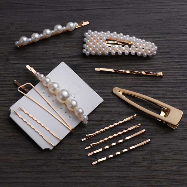 1 set metal minimalist hair accessories geometric irregular gold color hair clip imitination pearl hairpin barrettes hairgrip, Golden;silver
1 set metal minimalist hair accessories geometric irregular gold color hair clip imitination pearl hairpin barrettes hairgrip, Golden;silver