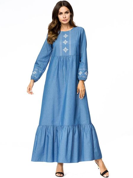 ethnic clothing large size women loose denim embroidery maxi dress robe muslim abaya jubah ramadan turkish arab islamic prayer fashion, Red
ethnic clothing large size women loose denim embroidery maxi dress robe muslim abaya jubah ramadan turkish arab islamic prayer fashion, Red