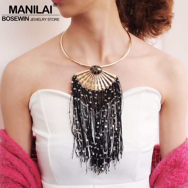 manilai bohemian handmade black tassels chokers collar statement necklaces & pendants ethnic jewelry accessories, Silver
manilai bohemian handmade black tassels chokers collar statement necklaces & pendants ethnic jewelry accessories, Silver