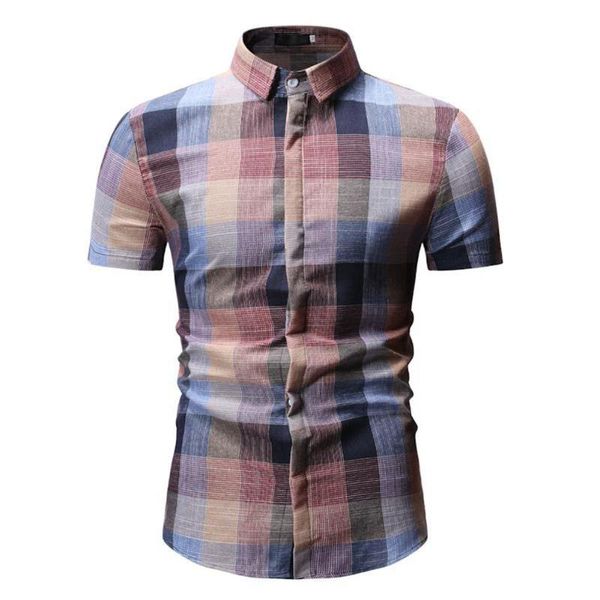 slim fit men plaid shirt fashion patchwork buttons short sleeve casual top, White;black
slim fit men plaid shirt fashion patchwork buttons short sleeve casual top, White;black
