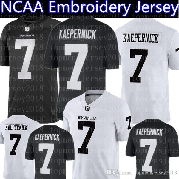 7 Colin Kaepernick IMWITHKAP JERSEY I M WITH KAP Football Jersey Black White Double Stiched Name & Number High Quanlity Embroidery --2020
7 Colin Kaepernick IMWITHKAP JERSEY I M WITH KAP Football Jersey Black White Double Stiched Name & Number High Quanlity Embroidery --2020