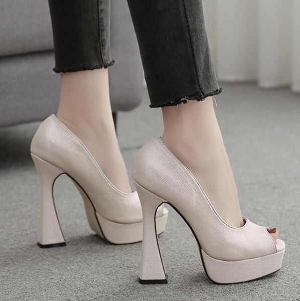 beige black peep toe platform thick heel shoes luxury women designer shoes size 35 to 41 tradingbear 
beige black peep toe platform thick heel shoes luxury women designer shoes size 35 to 41 tradingbear