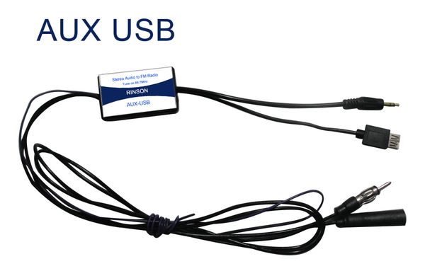 car fm bypass modulator wired with aux usb input music 
car fm bypass modulator wired with aux usb input music