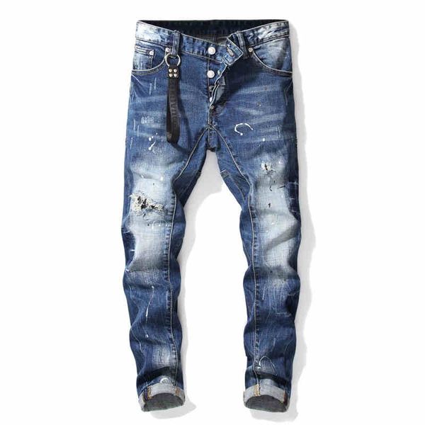 mens distressed ripped biker jeans slim fit motorcycle denim hip hop mens denim skinny pants good quality, Blue
mens distressed ripped biker jeans slim fit motorcycle denim hip hop mens denim skinny pants good quality, Blue