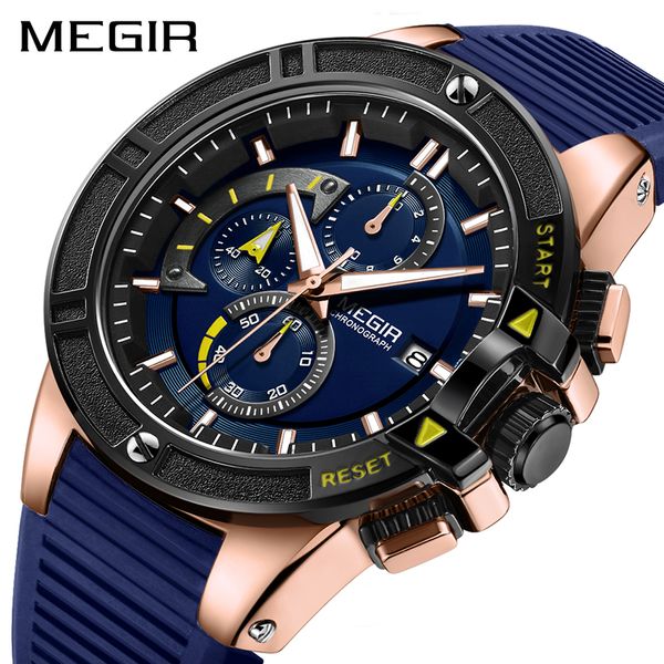 megir watch men relogio masculino silicone chronograph quartz men watches clock hour relogio militar reloj hombre, Slivery;brown
megir watch men relogio masculino silicone chronograph quartz men watches clock hour relogio militar reloj hombre, Slivery;brown