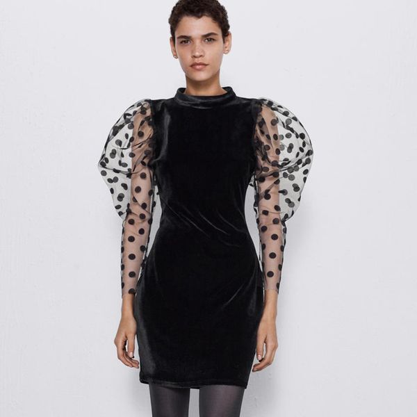 agong slim o neck dresses women fashion voile velvet backless dress women elegant puff sleeve mini dresses female ladies kn, Black;gray
agong slim o neck dresses women fashion voile velvet backless dress women elegant puff sleeve mini dresses female ladies kn, Black;gray