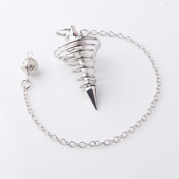 wojiaer silver metal pendulum pendant pendulo radiestesia pendulums for dowsing spiral cone antique pyramid pendule reiki jewelry o9460
wojiaer silver metal pendulum pendant pendulo radiestesia pendulums for dowsing spiral cone antique pyramid pendule reiki jewelry o9460