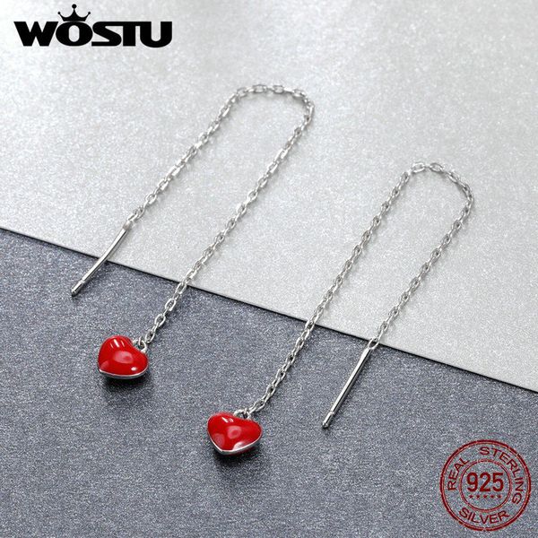 wostu real 925 sterling silver cute red heart enamel drop earrings for women fashion long dangle earring s925 jewelry fme150, Golden
wostu real 925 sterling silver cute red heart enamel drop earrings for women fashion long dangle earring s925 jewelry fme150, Golden