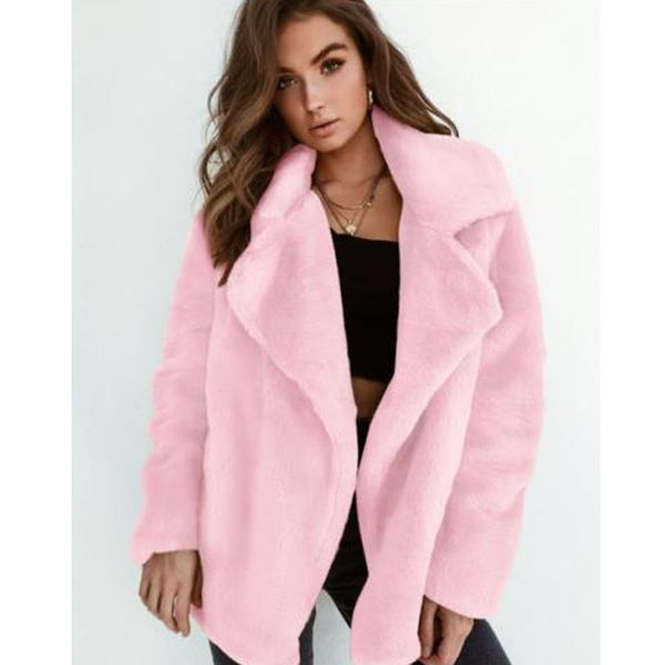 womens winter teddy bear pocket fluffy coat fleece fur jackets outerwear, Black 
womens winter teddy bear pocket fluffy coat fleece fur jackets outerwear, Black