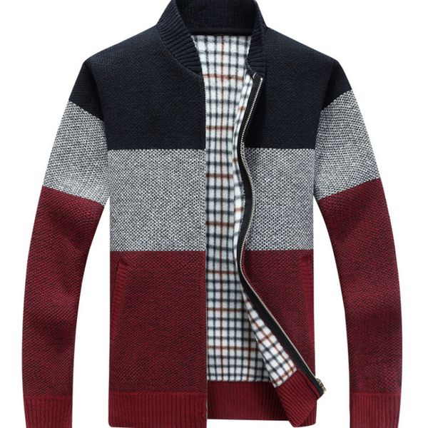sweater 2019 new men fashion stitching slim fit zip-up sweater thickened with fleece v-neck male loose-fitting warm coat, White;black
sweater 2019 new men fashion stitching slim fit zip-up sweater thickened with fleece v-neck male loose-fitting warm coat, White;black