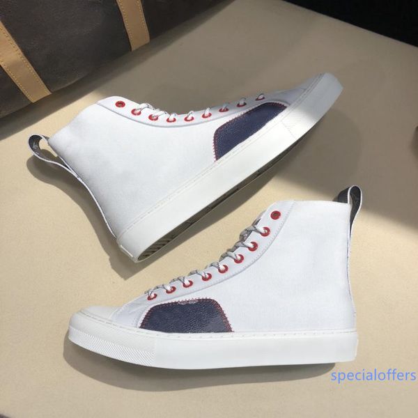 new season mens monogram canvas sneakers boot fashion luxury designer shoes man classic vintage high sneaker casual flats shoes with box, Black
new season mens monogram canvas sneakers boot fashion luxury designer shoes man classic vintage high sneaker casual flats shoes with box, Black