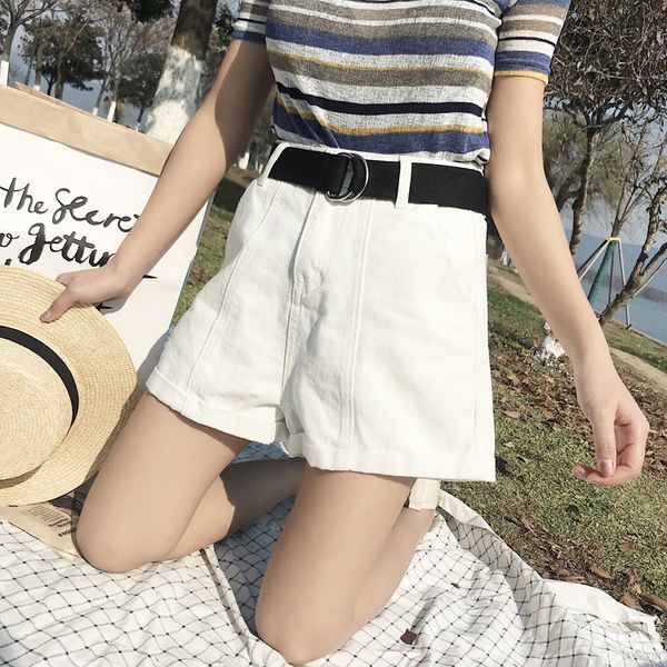 pants summer female high waist was thin rolled jeans shorts loose thin student pants, Blue
pants summer female high waist was thin rolled jeans shorts loose thin student pants, Blue