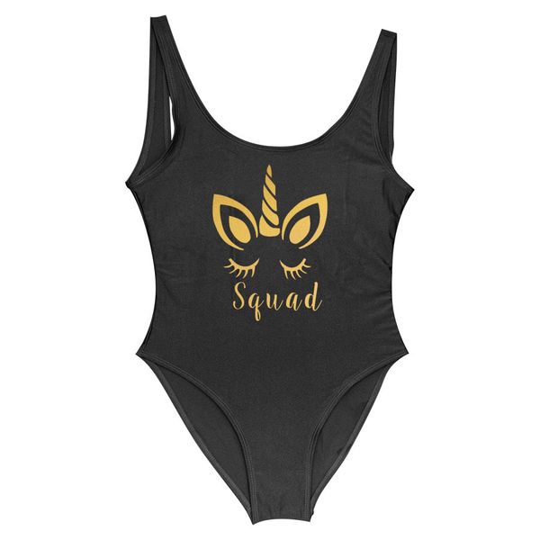 unicorn golden printing bride&squad swimsuit for bachelorette party swimsuit bridesmaid swim maid of honor swimsuits one piece, White;black
unicorn golden printing bride&squad swimsuit for bachelorette party swimsuit bridesmaid swim maid of honor swimsuits one piece, White;black
