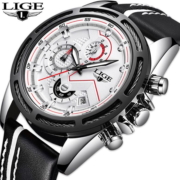 lige watch men fashion sport quartz clock leather mens watches waterproof business watch relogio masculino+box, Slivery;brown
lige watch men fashion sport quartz clock leather mens watches waterproof business watch relogio masculino+box, Slivery;brown