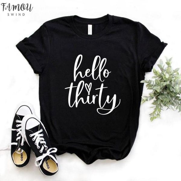 hello thirty print women tshirts cotton broadcloth casual funny t shirt for lady yong girl tee 6 color drop ship na, White
hello thirty print women tshirts cotton broadcloth casual funny t shirt for lady yong girl tee 6 color drop ship na, White