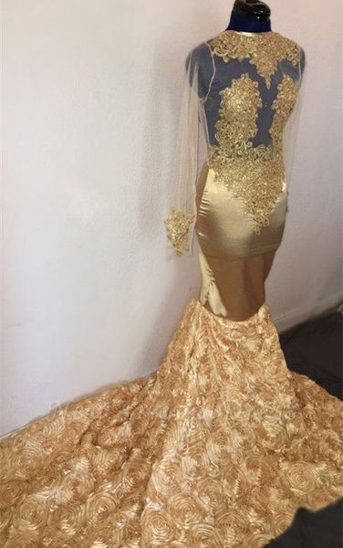 vintage gold mermaid prom dresses with see though sleeve high neck sweep train formal evening gown rose floral bottom black girls prom dress
vintage gold mermaid prom dresses with see though sleeve high neck sweep train formal evening gown rose floral bottom black girls prom dress