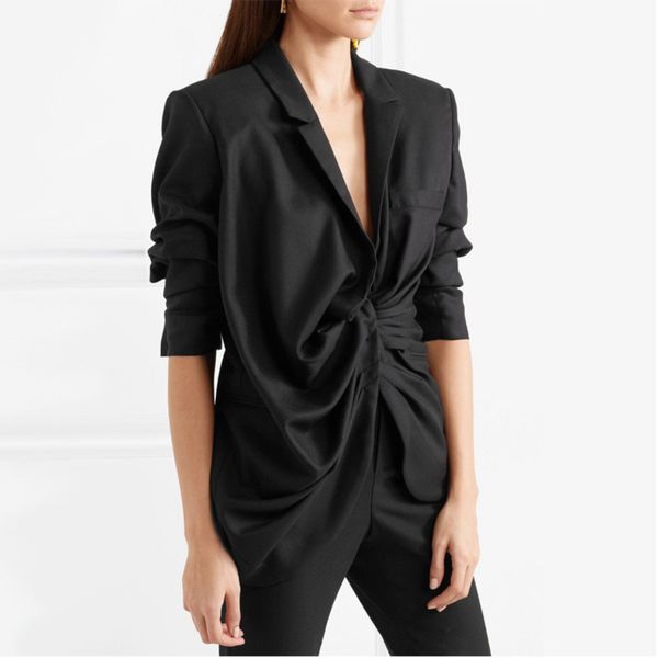 lanmrem 2019 summer new european style long-sleeved cotton linen short suit jacket pleated fashion clothes trend coat jacket, White;black
lanmrem 2019 summer new european style long-sleeved cotton linen short suit jacket pleated fashion clothes trend coat jacket, White;black