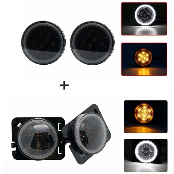 smoke lens 2pcs yellow led front turn signal light & fender side marker light assembly for 2007-2017 wrangler jk
smoke lens 2pcs yellow led front turn signal light & fender side marker light assembly for 2007-2017 wrangler jk