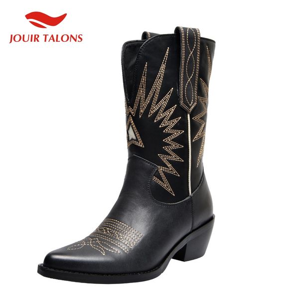 genuine leather western boots chunky heels boots woman shoes women casual cowboy shoes woman female, Black
genuine leather western boots chunky heels boots woman shoes women casual cowboy shoes woman female, Black
