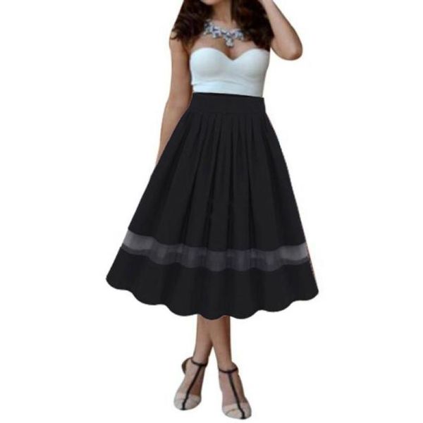 elegant women girl stretch high waist plain flared pleated long maxi skirt midi fashion elastic waistbig bottom full chiffon, Black
elegant women girl stretch high waist plain flared pleated long maxi skirt midi fashion elastic waistbig bottom full chiffon, Black