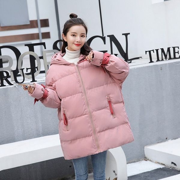 sweet bow winter thick warm womens cotton parkas bf style long sleeve loose fit female medium length hooded outerwear coats, Black
sweet bow winter thick warm womens cotton parkas bf style long sleeve loose fit female medium length hooded outerwear coats, Black