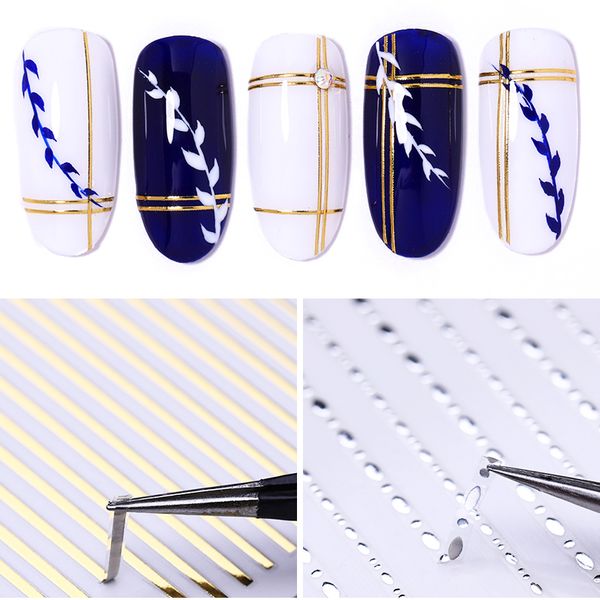 1 sheet nail sticker gold silver stripe lines nails transfer stickers multi-size adhesive striping tape diy nail art decoration, Black
1 sheet nail sticker gold silver stripe lines nails transfer stickers multi-size adhesive striping tape diy nail art decoration, Black