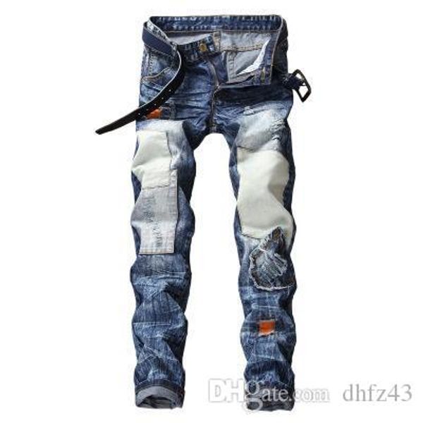 mens new arrival patchwork fashion jeans plus size jeans slim fit male biker club denim pants, Blue
mens new arrival patchwork fashion jeans plus size jeans slim fit male biker club denim pants, Blue