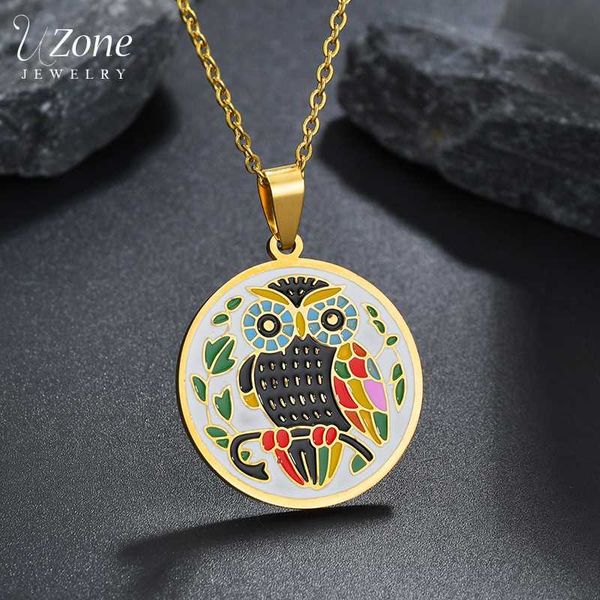 uzone cute colorful owls pendant necklace stainless steel round animal charm necklaces for women girl birthday party gift bijoux, Silver
uzone cute colorful owls pendant necklace stainless steel round animal charm necklaces for women girl birthday party gift bijoux, Silver