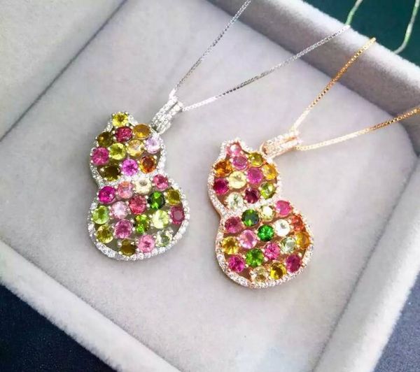 natural multicolor tourmaline pendant 925 sterling silver natural gemstone pendant necklace identity lucky gourd women fine
natural multicolor tourmaline pendant 925 sterling silver natural gemstone pendant necklace identity lucky gourd women fine