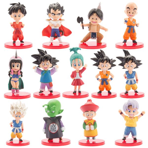 13pcs/lot dragon ball z action figures son goku saiyan kulilin chichi dragonball pvc figure collectible model toys gift for kids
13pcs/lot dragon ball z action figures son goku saiyan kulilin chichi dragonball pvc figure collectible model toys gift for kids