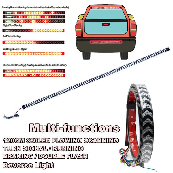 47.2"arrow 360 leds tailgate flowing turn signal brake/running/reverse flash light 
47.2"arrow 360 leds tailgate flowing turn signal brake/running/reverse flash light