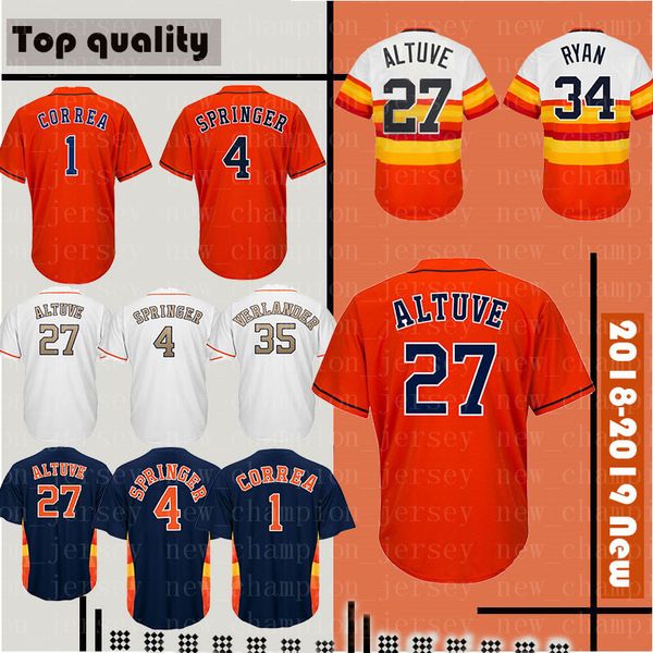 Men's Houston 27 Jose Altuve 34 Nolan Ryan 35 Justin Verlander Baseball Jersey 4 George Springer 1 Carlos Correa Stitched Jerseys
Men's Houston 27 Jose Altuve 34 Nolan Ryan 35 Justin Verlander Baseball Jersey 4 George Springer 1 Carlos Correa Stitched Jerseys