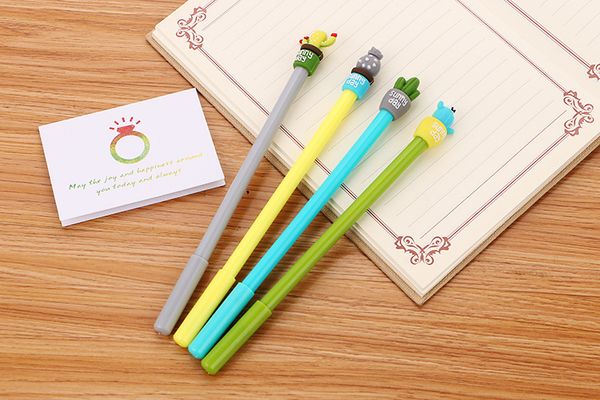 

creative stationery cactus gel pen cute cartoon student water-based pen office supplies signature pen rollerball pens manufacturers supply