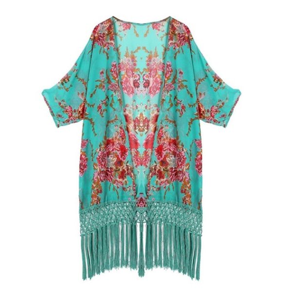 women beach cover up ladies sun protection clothing green fringed shawl kimono chiffon beach wear shirt boho tunic kimono, White
women beach cover up ladies sun protection clothing green fringed shawl kimono chiffon beach wear shirt boho tunic kimono, White