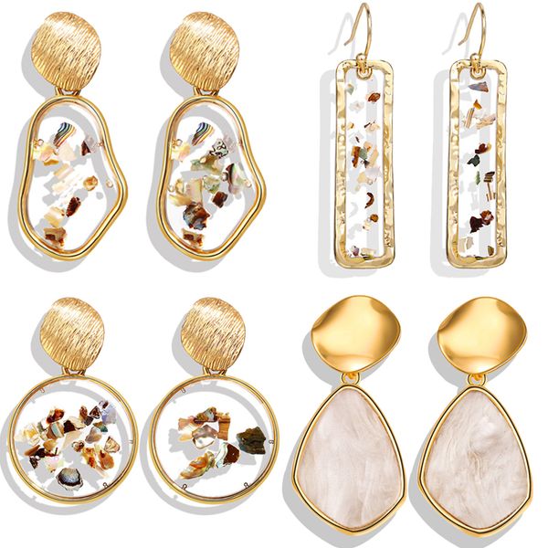 if me fashion korean gold acrylic shell drop earrings for women vintage geometric sequin bar dangle earrings 2019 new jewelry, Silver
if me fashion korean gold acrylic shell drop earrings for women vintage geometric sequin bar dangle earrings 2019 new jewelry, Silver