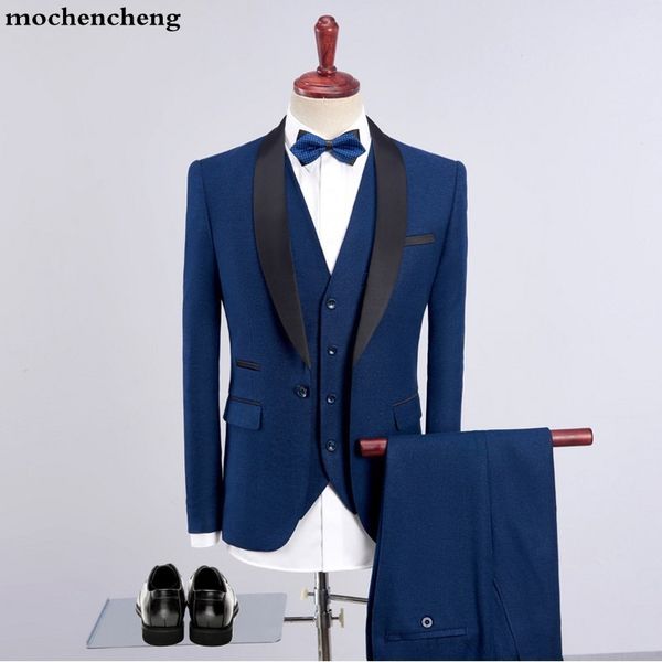 3pc deep blue men suit slim fit one button dress suits for men clothes 2019 business tuxedo formal wear wedding suits, White;black
3pc deep blue men suit slim fit one button dress suits for men clothes 2019 business tuxedo formal wear wedding suits, White;black
