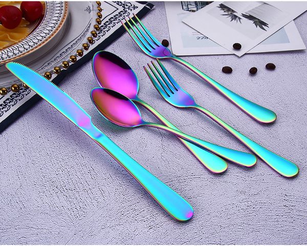 dinnerware sets 5pcs set, colorful stainless steel flatware, black flatware forks and spoons steak knife dinner cultery, dinning serve
dinnerware sets 5pcs set, colorful stainless steel flatware, black flatware forks and spoons steak knife dinner cultery, dinning serve