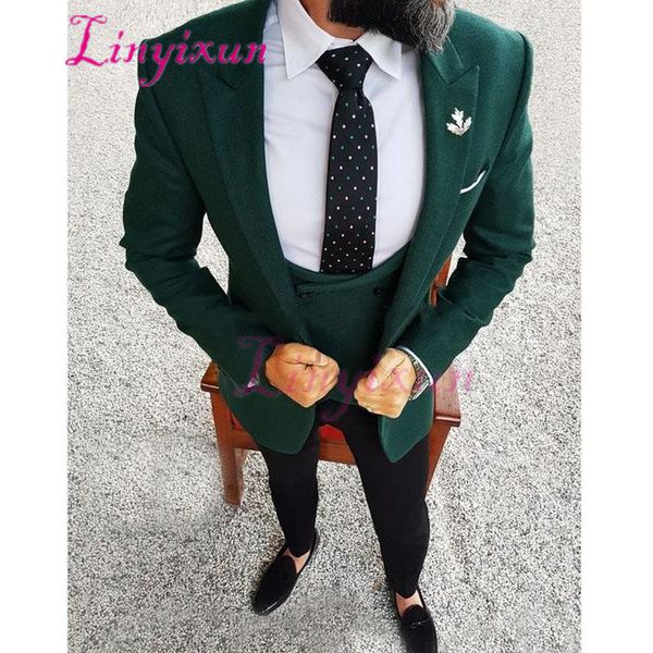 linyixun men wedding suits 2018 elegant 3 pieces wedding dress wool dark green smoking tuxedo jacket terno slim groom suits for, White;black
linyixun men wedding suits 2018 elegant 3 pieces wedding dress wool dark green smoking tuxedo jacket terno slim groom suits for, White;black