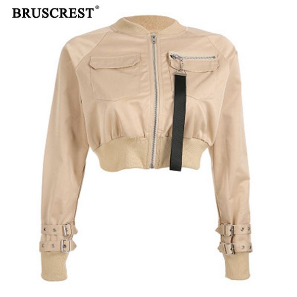 new fall 2019 winter coats and jackets women bomber long sleeve pocket hig waist buckle zipper womens casual khaki black jackets, Black;brown
new fall 2019 winter coats and jackets women bomber long sleeve pocket hig waist buckle zipper womens casual khaki black jackets, Black;brown