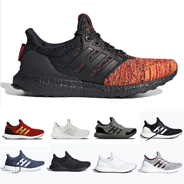 

stock x ultra boost men women running shoes game of thrones white walker triple black white oreo red stripes orca trainer breathable 36-45