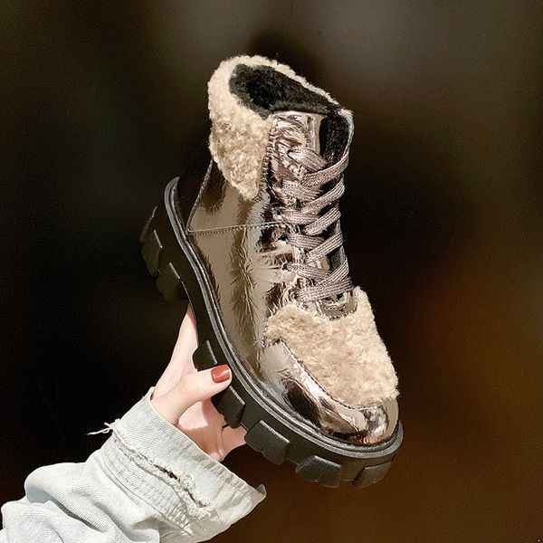 woman flat boots shoes leather booties luxury designer boots-women round toe plush lace up winter footwear low lolita mid-calf, Black
woman flat boots shoes leather booties luxury designer boots-women round toe plush lace up winter footwear low lolita mid-calf, Black