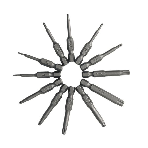 1 set 12pcs s2 steel plum blossom 50mm t5-t40 magnetic hollow torx screwdriver bits sets
1 set 12pcs s2 steel plum blossom 50mm t5-t40 magnetic hollow torx screwdriver bits sets